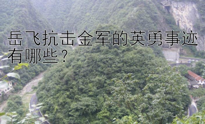 岳飞抗击金军的英勇事迹有哪些？