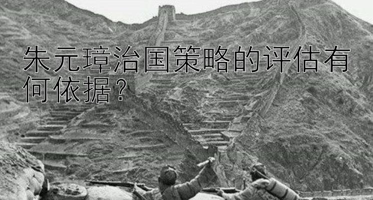 朱元璋治国策略的评估有何依据？