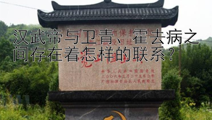 汉武帝与卫青、霍去病之间存在着怎样的联系？