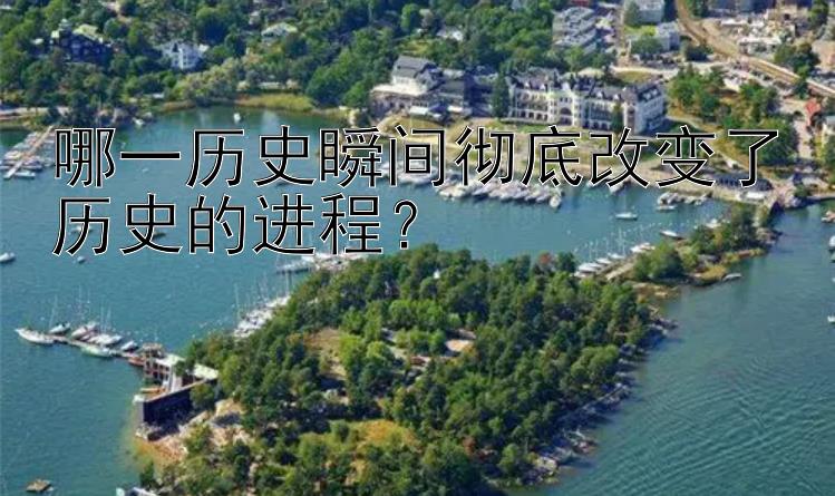 哪一历史瞬间彻底改变了历史的进程？