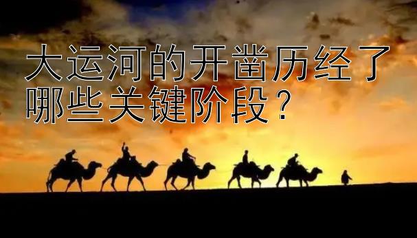 大运河的开凿历经了哪些关键阶段？