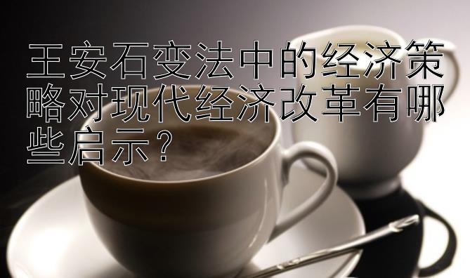 王安石变法中的经济策略对现代经济改革有哪些启示？