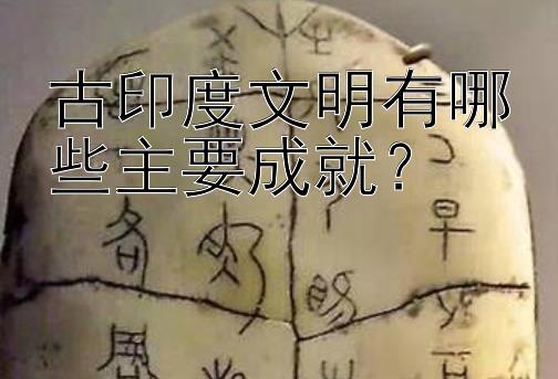 古印度文明有哪些主要成就？