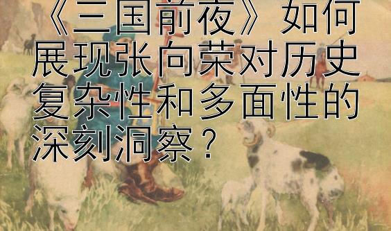 《三国前夜》如何展现张向荣对历史复杂性和多面性的深刻洞察？