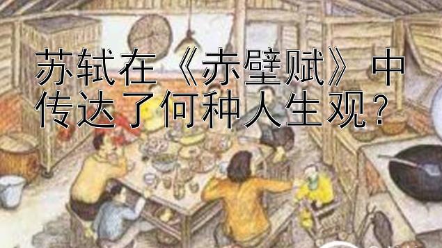 苏轼在《赤壁赋》中传达了何种人生观？