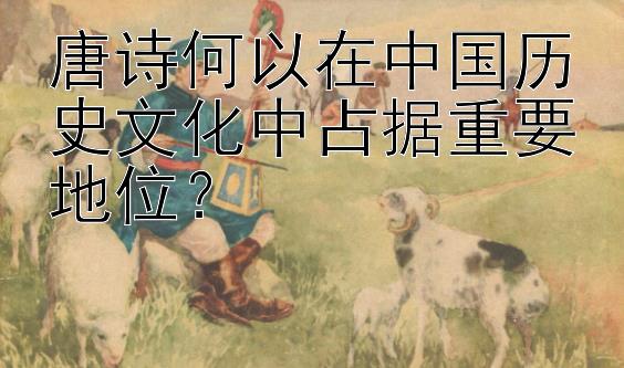 唐诗何以在中国历史文化中占据重要地位？